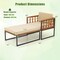 Costway 1/2 PCS Outdoor Furniture Set Patio Acacia Wood Armchair with Long Ottoman Cozy Seat